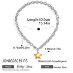 Five-pointed Star Stainless Steel Necklace Jewelry Women's Bracelet Accessories