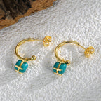 E0358 French Retro Fashion Turquoise Earrings for Women Design Sense Earrings for Women