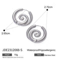 Twisted Stainless Steel 18K Gold-Plated Hoop Earrings — alternate product view — jewelry finish and design detail