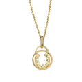 Gold-Plated Brass Round Openwork CZ Necklace for private-label fashion jewelry buyers