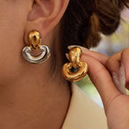 2H Stainless Steel Earrings Ear Jewelry Design Sense Zircon Stud Earrings Accessories