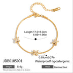 2H Stainless Steel Zircon Bracelet Non-Fading Jewelry Accessories for Women