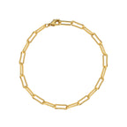 B0080 Ornament Unisex Fashion Simple gold Paperclip Chain Bracelet