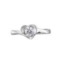 925 Sterling Silver Heart Zircon Design Couple Ring — jewelry construction