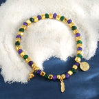 B0309 Ocean Seagull Feather Bracelet Trendy Beaded