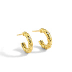 gold Diamond-Studded Quilted Design Earrings for Women Vintage C Large Circle Earrings vintage Tide