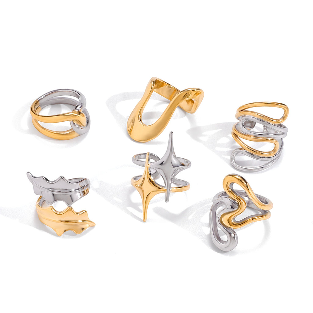 Color matching ring that doesn't fade, women's jewelry, stainless steel