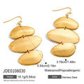 Gold-Tone Stainless Steel Pendant Necklace with Organic Shape Detail with a pendant design profile