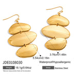 2H Irregular Pendant Earrings Necklace Non-Fading Ear Jewelry Stainless Steel Accessories