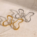 Stainless Steel Exaggerated Earrings Metal Stud Earrings Jewelry Non-Fading Hoop Earrings