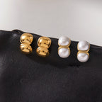 Imitation Pearl Stud Earrings Non-Fading Earrings Stainless Steel Jewelry