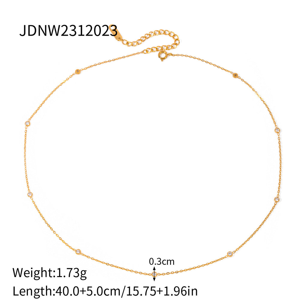 Necklace Non-Fading Jewelry gold Clavicle Chain Stainless Steel Accessories