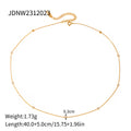 Modern Gold-Plated Stainless Steel Necklace — Thoughtful Design — close-up detail — jewelry finish and design detail