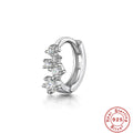 Pavé Cartilage 925 Sterling Silver Ear Cuff Studs — design contour — alternate angle 2 — jewelry finish and design detail