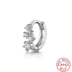 S925Sterling Silver Cartilage Piercing Diamond-Studded Hoop Earrings Ear Cuffs Ear Studs shien Hot-selling Punk Style Ear Cuff