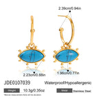 2H 18K Gold Cross Necklace Zircon Collarbone Chain Stainless Steel Jewelry for Women