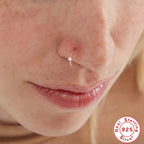 S925Sterling Silver Diamond-Studded Body Piercing Jewelry Nose Ring Nose Stud Ear Jewelry Trendy Ear Cuff Ear Cartilage