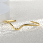 B0119 Simple Wave Bracelet Irregular Water Wave Fashion Unisex Open Bracelet