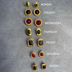 2H Stainless Steel Agate Stud Earrings Vintage Earrings Ear Jewelry earrings