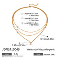 Modern Gold-Plated Stainless Steel Layered Necklace — product profile — jewelry finish and design detail
