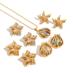 Original Design Abalone Shell Necklace Earrings Stainless Steel Jewelry