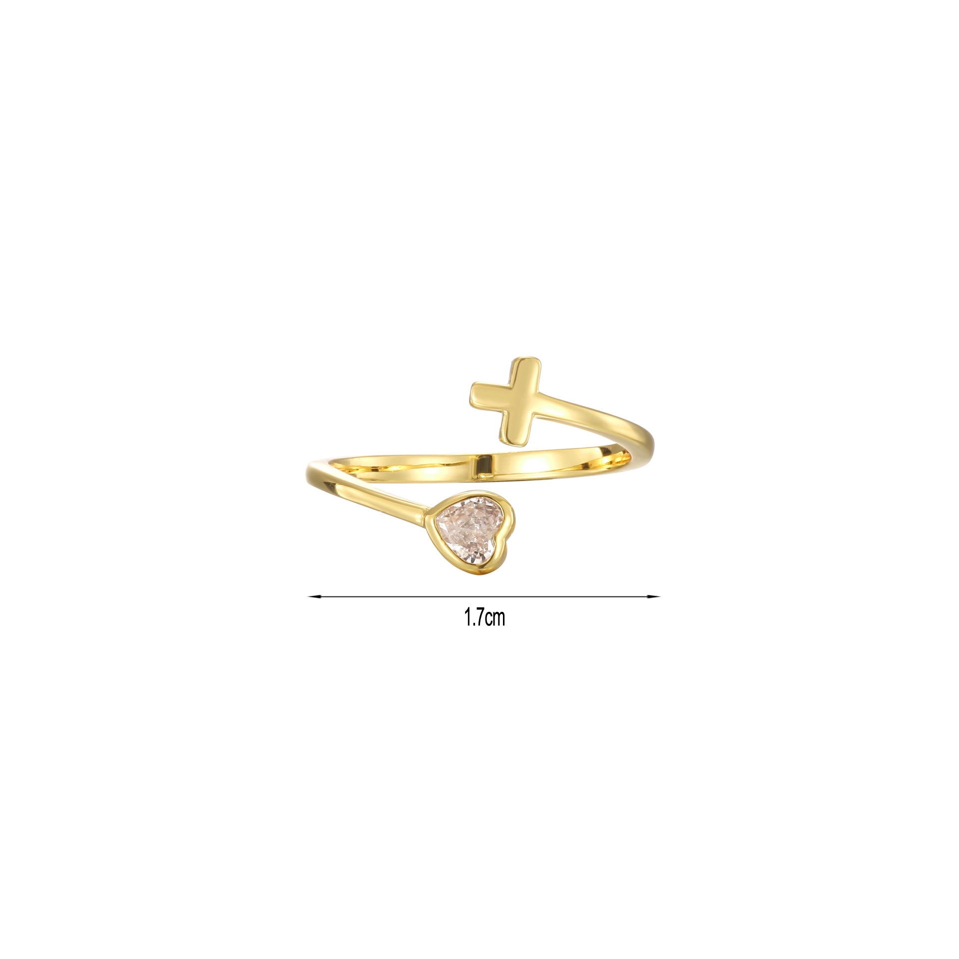 R0639 Hot-Selling Jewelry Korean Style One Arrow Through the Heart Open Copper Plated18K Adjustable Couple Rings