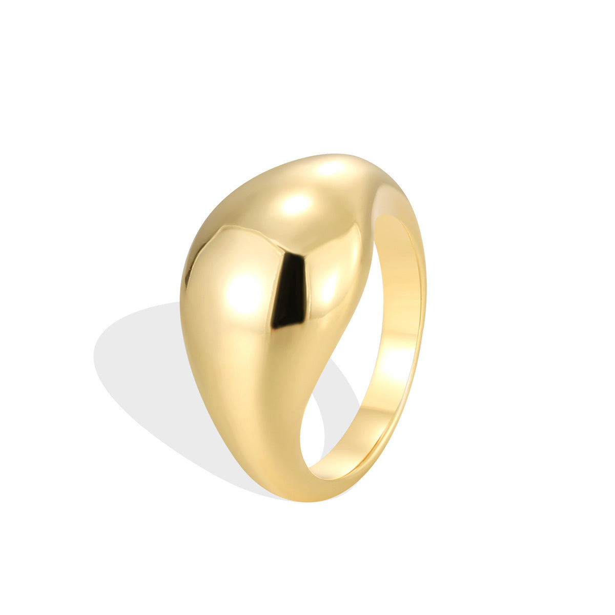 CYR0599 Design Round Ring Female Minimalist Metal Ring