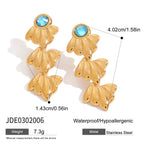 2H Original Design Jewelry Stainless Steel Necklace Design Sense Earrings Ring Non-Fading