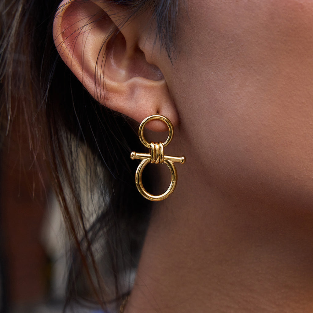 Original Color Block Necklace Women's Earrings Stainless Steel Bracelet Non-Fading Jewelry