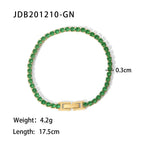 Fashionable and Versatile New Bracelet14K Gold Inlaid Full Zircon Stainless Steel Bracelet Vintage Bracelet for Women
