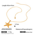 18K Gold-Plated Stainless Steel Starfish Twisted Necklace — alternate product view — jewelry finish and design detail