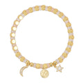 Gold-Plated Brass Star Moon CZ Bracelet styled for independent jewelry boutiques