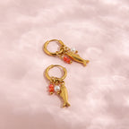 Simple Stainless Steel Necklace 18K Golden Beach Ocean Pendant Non-Fading Jewelry