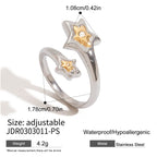 Original Design Five-Pointed Star Ring Non-Fading Jewelry Stainless Steel Accessories ring