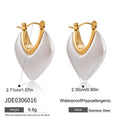 Pearl Gold-Plated Stainless Steel Earrings — product styling — jewelry finish and design detail