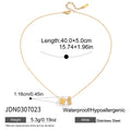 Gold-Plated Beaded Stainless Steel Chain Necklace — product styling — jewelry finish and design detail