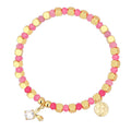 Gold-Plated Bohemian Rabbit Ear Zircon Beaded Bracelet — jewelry construction