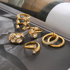 Stainless Steel Zircon Ring Women's Design Non-Fading Jewelry rings