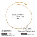 Gold-Plated Cubic Zirconia Stainless Steel Chain Necklace — close-up detail — jewelry finish and design detail
