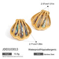 Gold-Plated Stainless Steel Seashell Necklace — alternate product view — jewelry finish and design detail