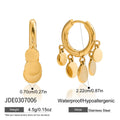 Enamel Tassel Gold-Tone Stainless Steel Hoop Earrings styled for independent jewelry boutiques
