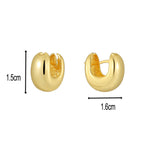 E0613 Personalized Fashion Design Sense Round and Wide U Simple Smooth Surface Earrings for Women