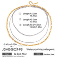 Modern Gold-Plated Stainless Steel Layered Necklace — jewelry construction