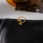 2H Insect Ring Non-Fading Stainless Steel Jewelry for Women