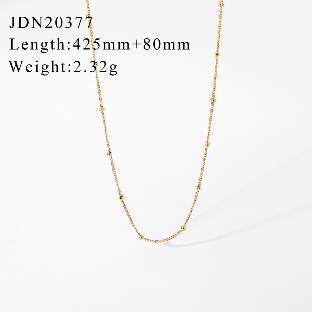 Trendy Retro Simple Personality Gold-Plated Minimalist Multi-Layer Necklace for Women Collarbone Chain