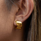 Stainless Steel C Hoop Earrings Studs Non-Fading Ear Jewelry Accessories for Women