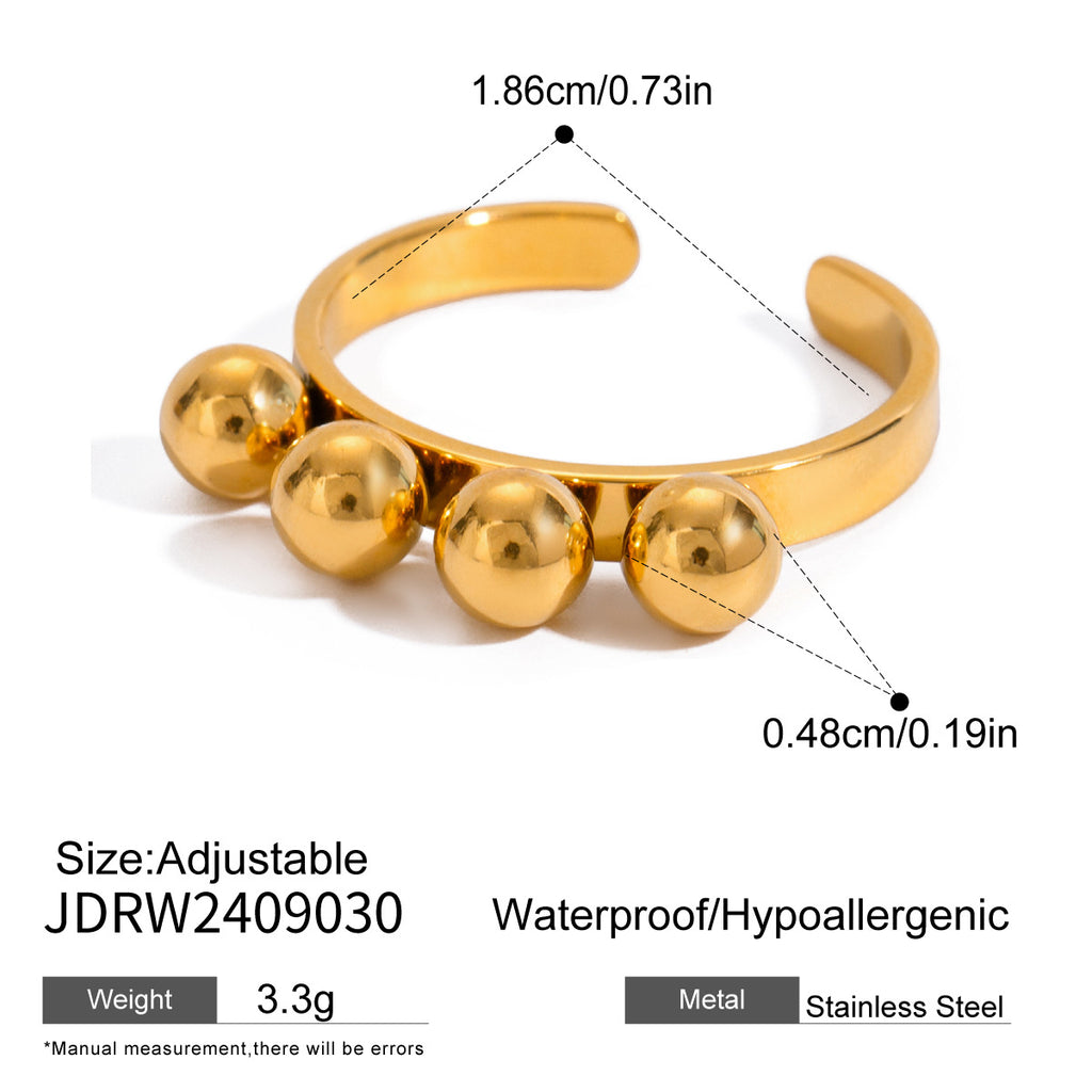 Zircon Bracelet18K Gold Stainless Steel Bracelet Women's Ring Women's Non-Fading