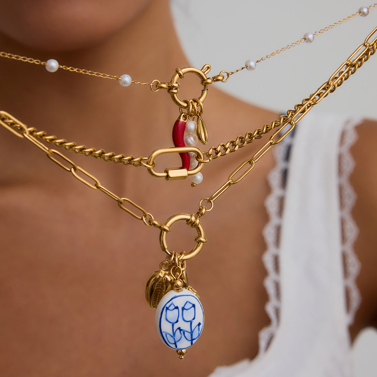 Stainless Steel diy Adjustable Necklace Choker Jewelry for Women