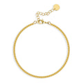 Gold-Plated Brass Twisted Chain Bracelet with gold-tone brass construction — jewelry finish and design detail