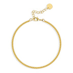 B0181 Fashion Design Bracelet for Women Brass Gold-Plated Hemp Rope Chain Simple